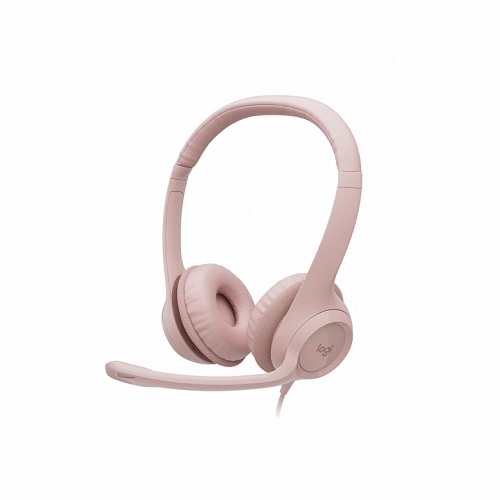 羅技 H390 USB 有線耳麥-玫瑰粉