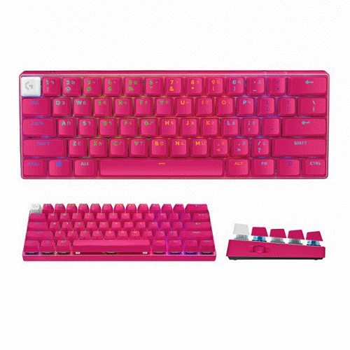 ◤暢銷熱賣◢羅技G PRO X職業機械式60%電競鍵盤 觸感軸-桃紅